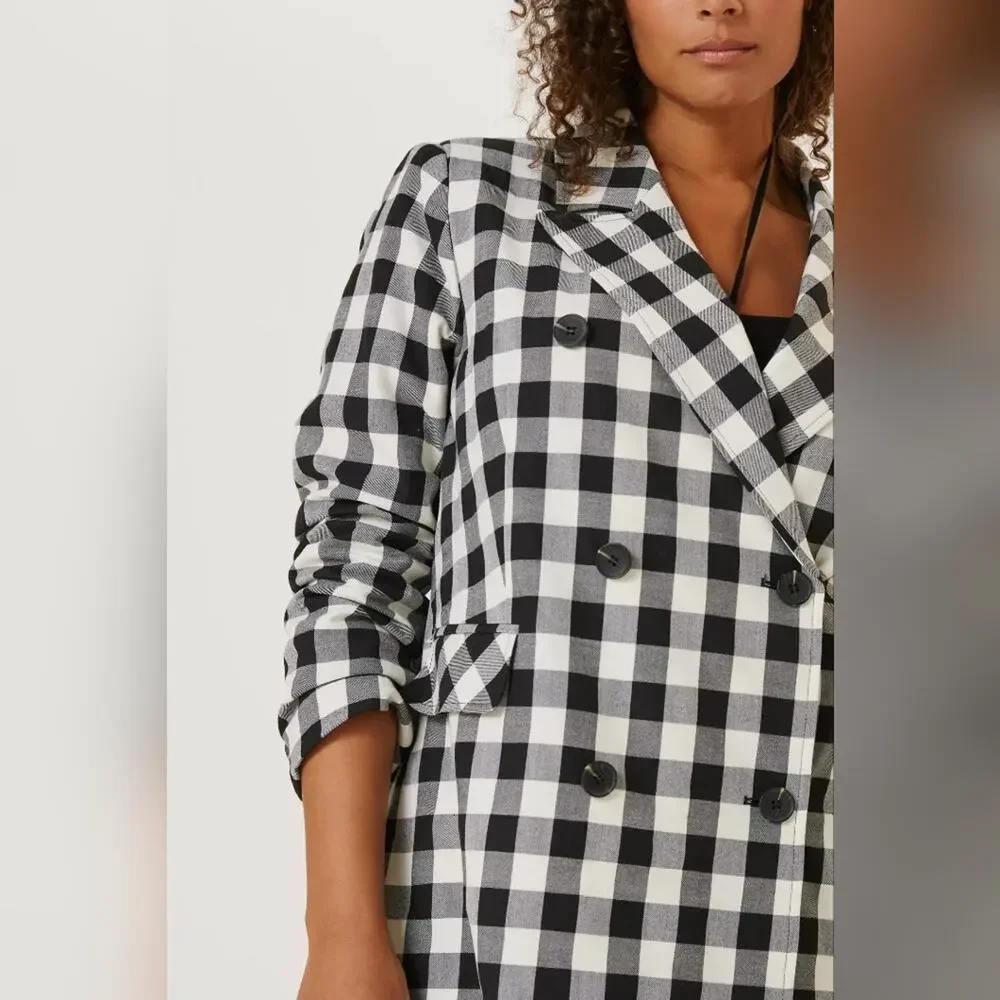 Avec Les Filles Black and White Checkered Blazer - Picture 7 of 7